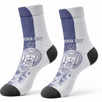 Personalised Fiji Queen Victoria School 1906 Crew Socks Floreat Viti LT05 - Polynesian Pride