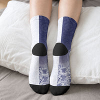 Personalised Fiji Queen Victoria School 1906 Crew Socks Floreat Viti LT05 - Polynesian Pride