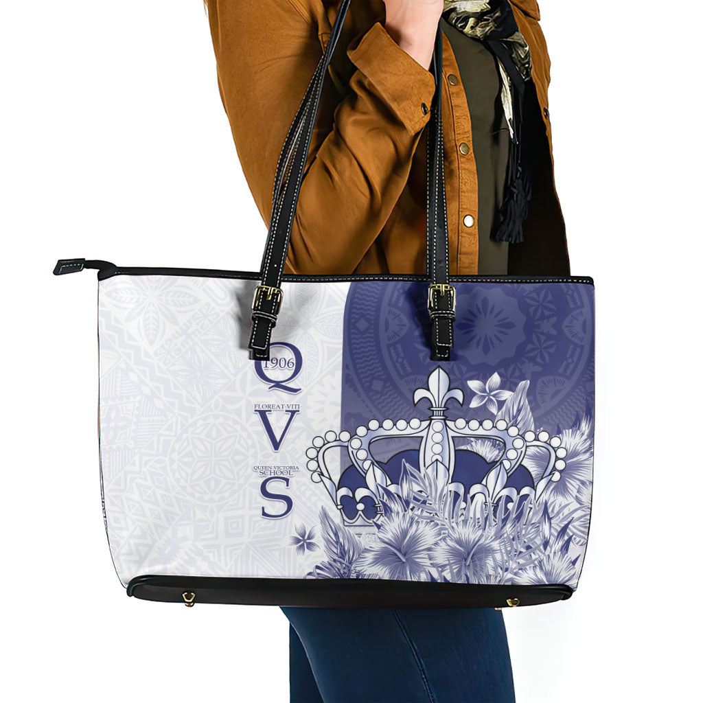Fiji Queen Victoria School 1906 Leather Tote Bag Floreat Viti LT05 - Polynesian Pride