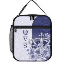 Fiji Queen Victoria School 1906 Lunch Bag Floreat Viti LT05 10.2 × 8.3 × 4.3 inch Navy - Polynesian Pride