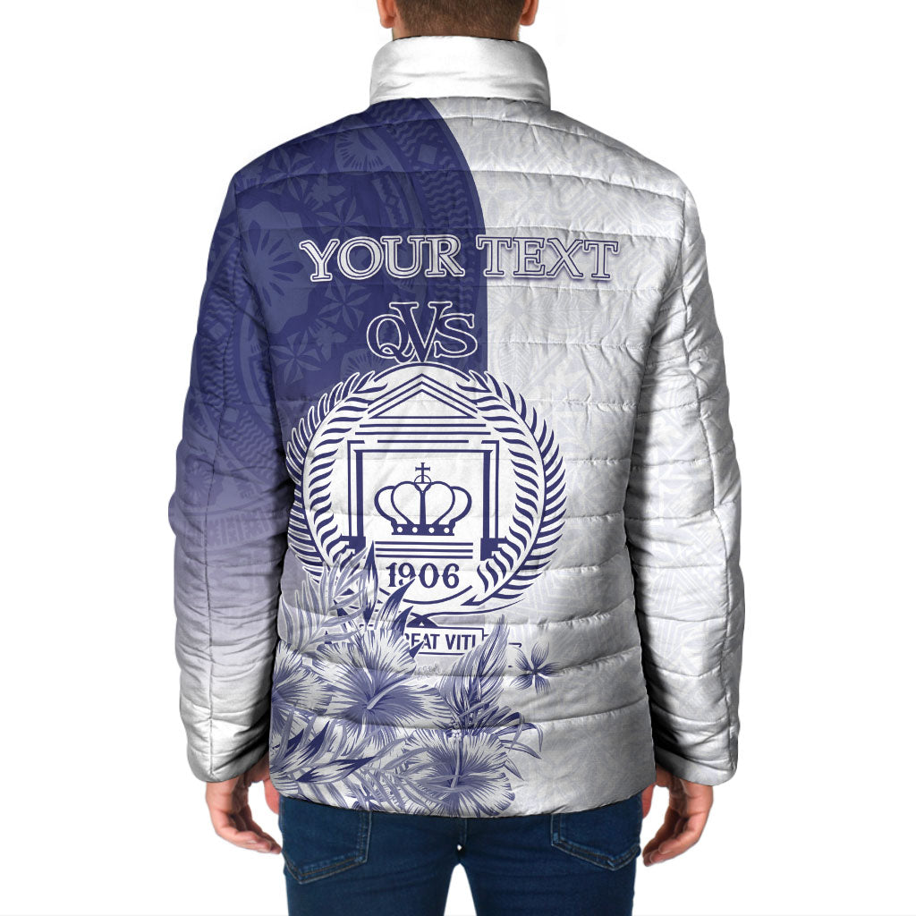 Personalised Fiji Queen Victoria School 1906 Padded Jacket Floreat Viti LT05 - Polynesian Pride