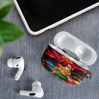 Hawaii Volcano Christmas AirPods Case Hula Santa And Monk Seal LT05 - Polynesian Pride