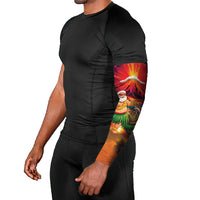 Hawaii Volcano Christmas Arm Sleeves Hula Santa And Monk Seal LT05 - Polynesian Pride