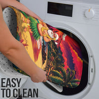 Hawaii Volcano Christmas Bathroom Set Hula Santa And Monk Seal