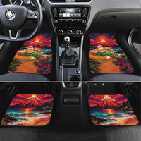 Hawaii Volcano Christmas Car Mats Hula Santa And Monk Seal
