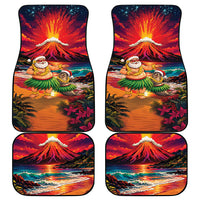 Hawaii Volcano Christmas Car Mats Hula Santa And Monk Seal
