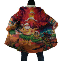 Hawaii Volcano Christmas Cloak Hula Santa And Monk Seal