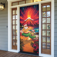 Hawaii Volcano Christmas Door Cover Hula Santa And Monk Seal LT05 - Polynesian Pride