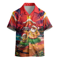 Hawaii Volcano Christmas Kid Hawaiian Shirt Hula Santa And Monk Seal LT05 - Polynesian Pride