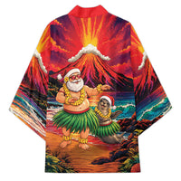 Hawaii Volcano Christmas Kimono Hula Santa And Monk Seal