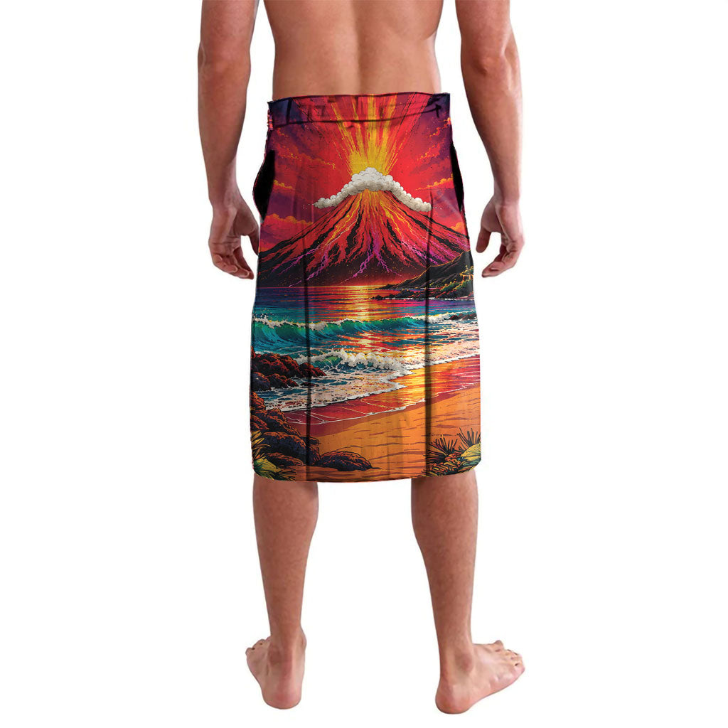 Hawaii Volcano Christmas Lavalava Hula Santa And Monk Seal LT05 - Polynesian Pride