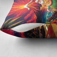 Hawaii Volcano Christmas Pillow Cover Hula Santa And Monk Seal LT05 - Polynesian Pride