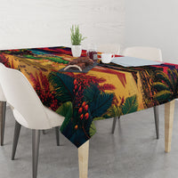 Hawaii Volcano Christmas Tablecloth Hula Santa And Monk Seal LT05 - Polynesian Pride