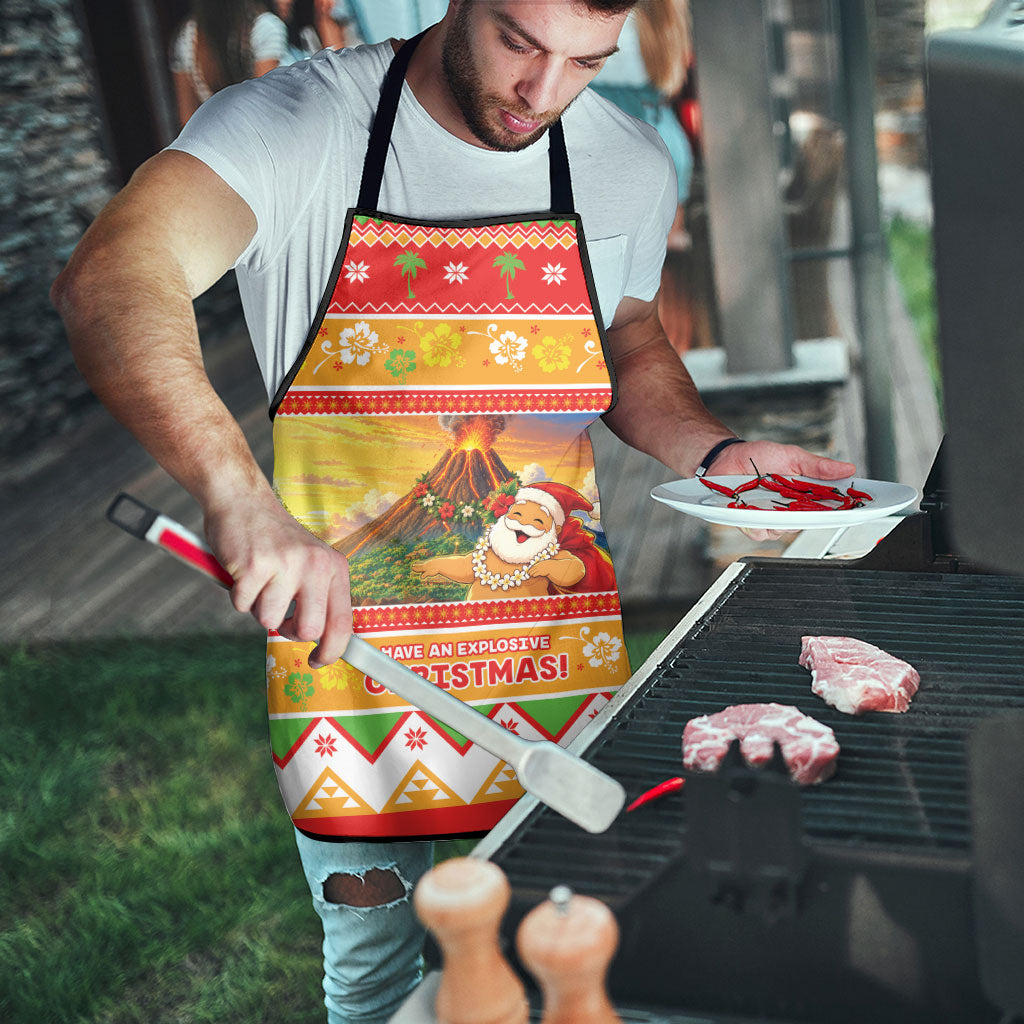 Hawaii Volcano Christmas Apron Have An Explosive Christmas LT05 - Polynesian Pride