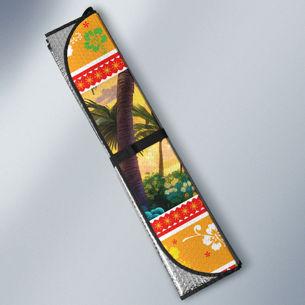 Hawaii Volcano Christmas Auto Sun Shade Have An Explosive Christmas LT05 - Polynesian Pride