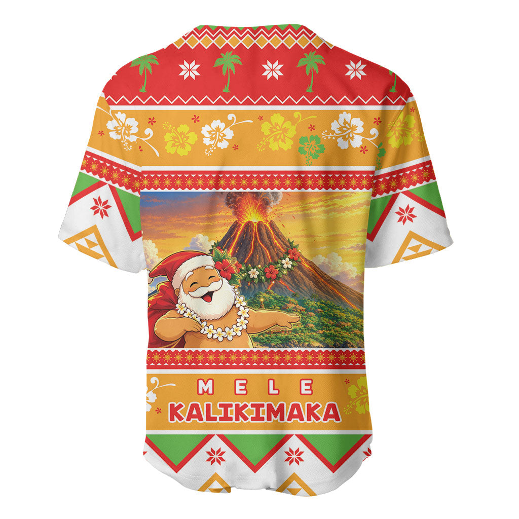 Hawaii Volcano Christmas Baseball Jersey Have An Explosive Christmas LT05 - Polynesian Pride