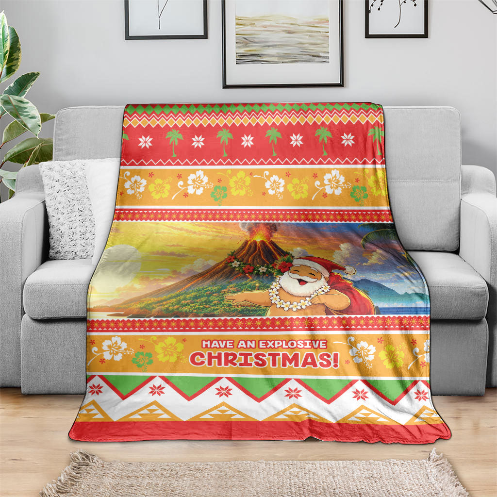 Hawaii Volcano Christmas Blanket Have An Explosive Christmas LT05 - Polynesian Pride