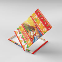 Hawaii Volcano Christmas Canvas Wall Art Have An Explosive Christmas LT05 With Frame Red - Polynesian Pride