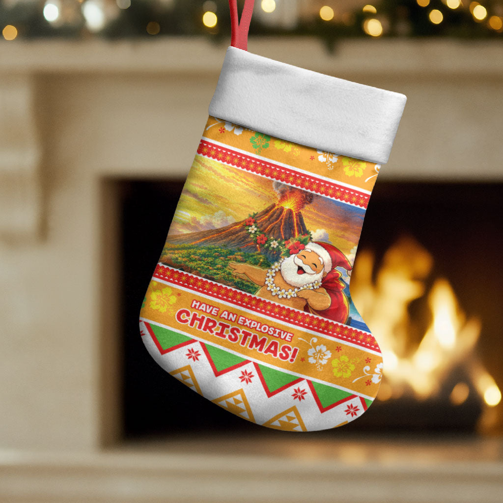 Hawaii Volcano Christmas Stocking Have An Explosive Christmas LT05 Set of 2 Red - Polynesian Pride