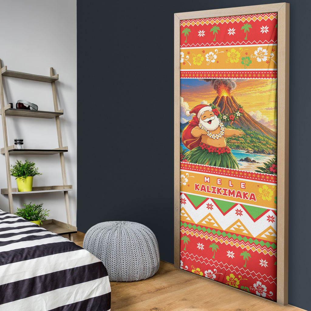 Hawaii Volcano Christmas Door Cover Have An Explosive Christmas LT05 - Polynesian Pride