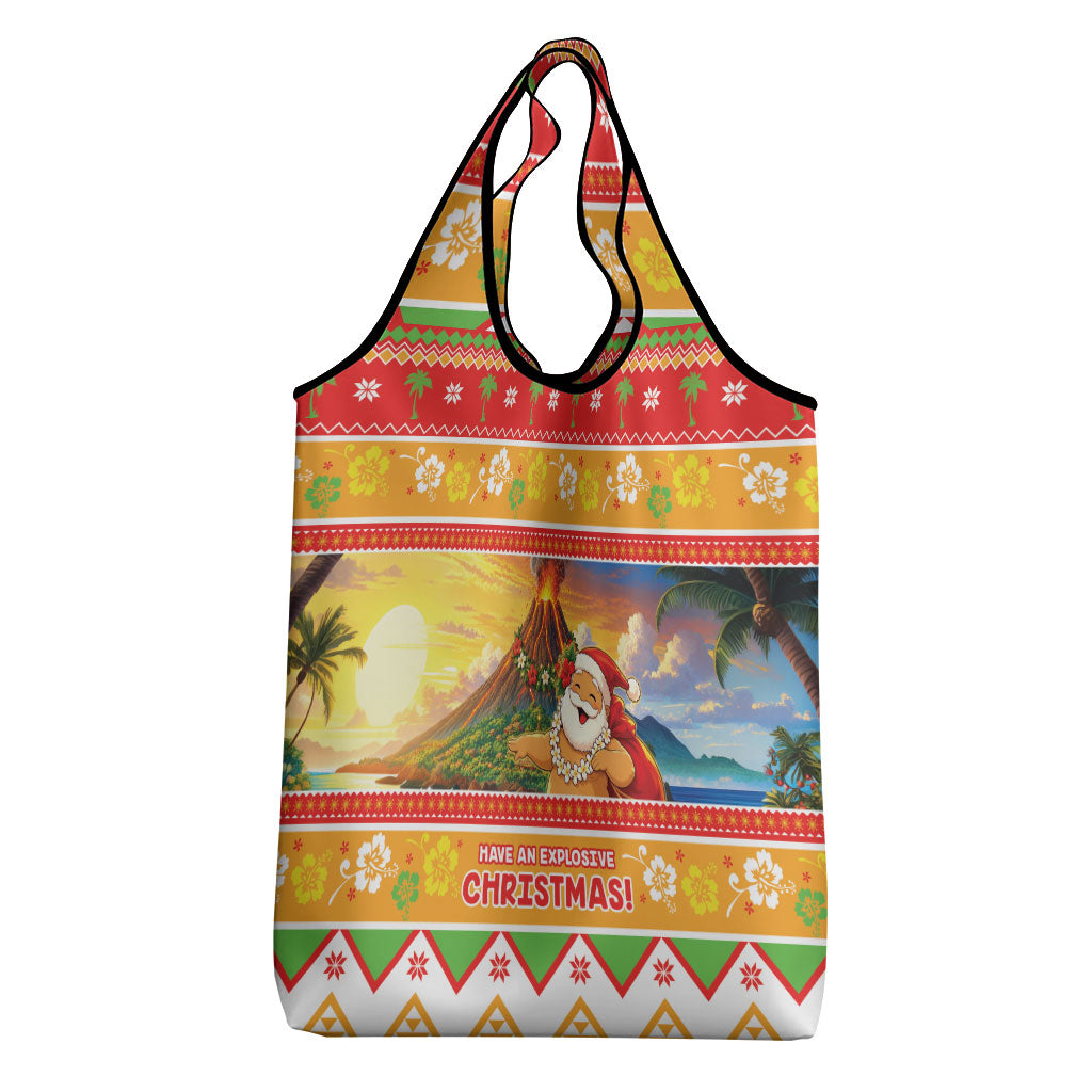Hawaii Volcano Christmas Grocery Bag Have An Explosive Christmas LT05 - Polynesian Pride