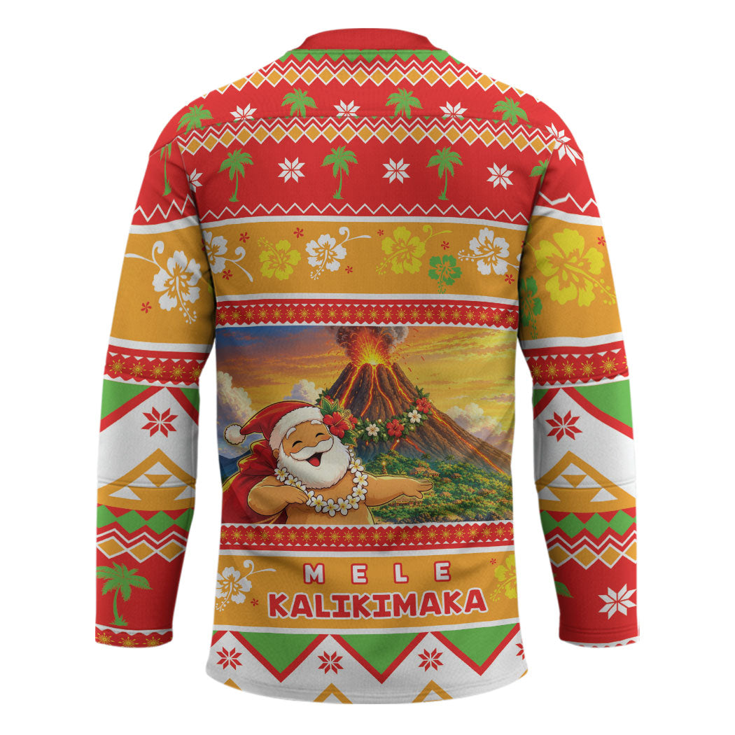 Hawaii Volcano Christmas Hockey Jersey Have An Explosive Christmas