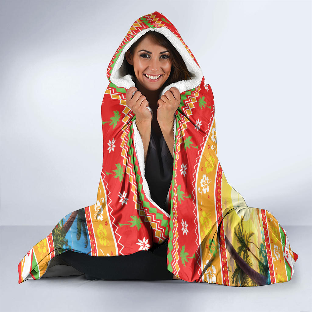 Hawaii Volcano Christmas Hooded Blanket Have An Explosive Christmas LT05 - Polynesian Pride