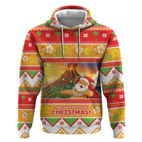 Hawaii Volcano Christmas Hoodie Have An Explosive Christmas LT05 Pullover Hoodie Red - Polynesian Pride