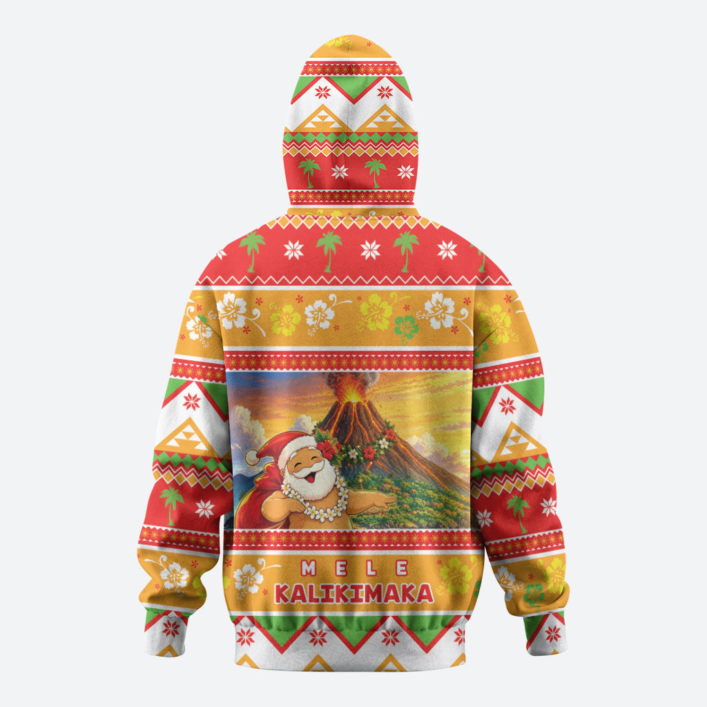 Hawaii Volcano Christmas Hoodie Have An Explosive Christmas LT05 - Polynesian Pride