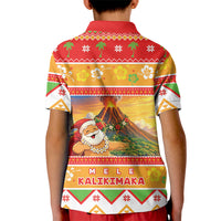Hawaii Volcano Christmas Kid Polo Shirt Have An Explosive Christmas LT05 - Polynesian Pride