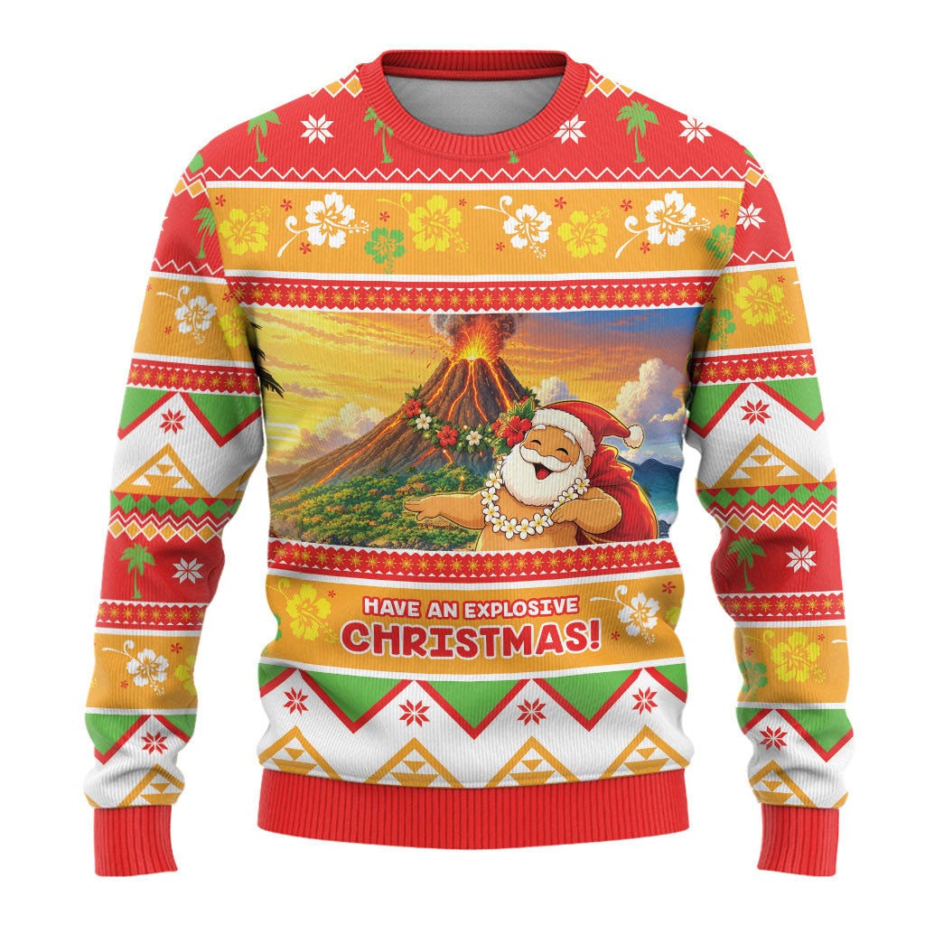 Hawaii Volcano Christmas Ugly Christmas Sweater Have An Explosive Christmas