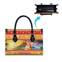 Hawaii Volcano Christmas Leather Bag Have An Explosive Christmas