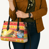 Hawaii Volcano Christmas Leather Bag Have An Explosive Christmas