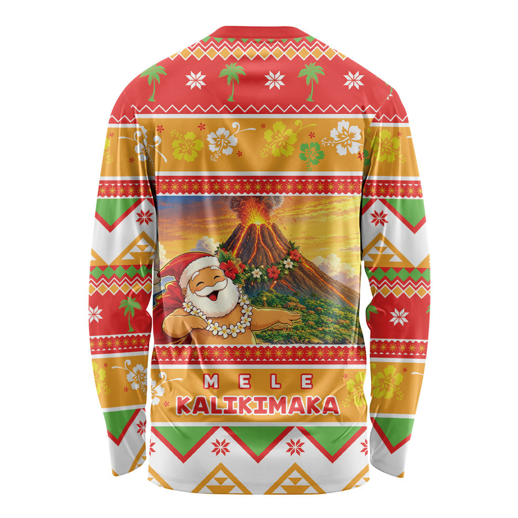 Hawaii Volcano Christmas Long Sleeve Shirt Have An Explosive Christmas