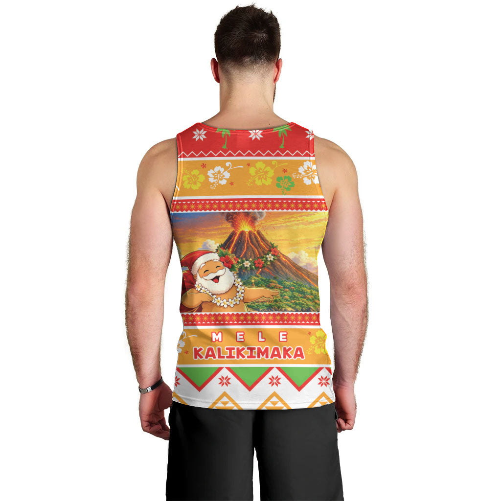 Hawaii Volcano Christmas Men Tank Top Have An Explosive Christmas LT05 - Polynesian Pride
