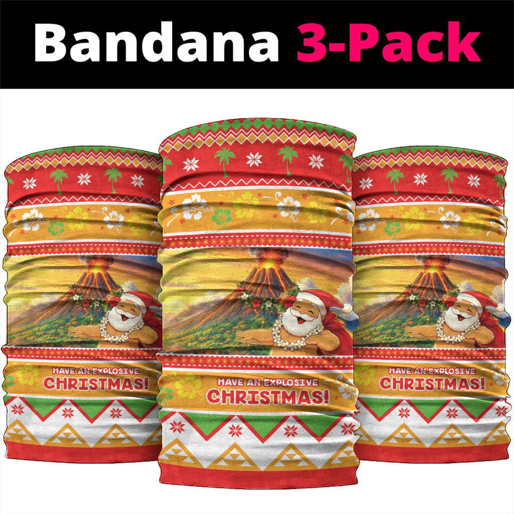Hawaii Volcano Christmas Neck Gaiter Have An Explosive Christmas LT05 package One Size: 25*50cm Red - Polynesian Pride