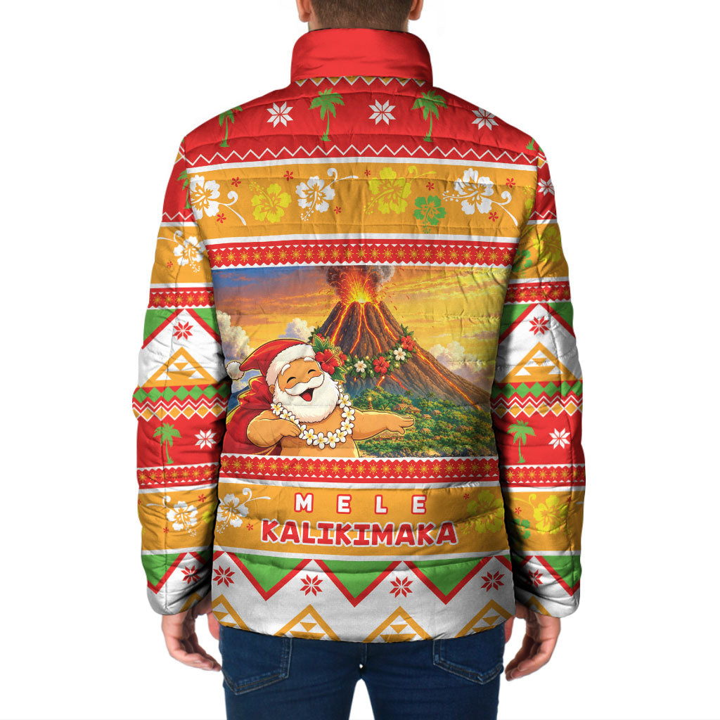 Hawaii Volcano Christmas Padded Jacket Have An Explosive Christmas LT05 - Polynesian Pride