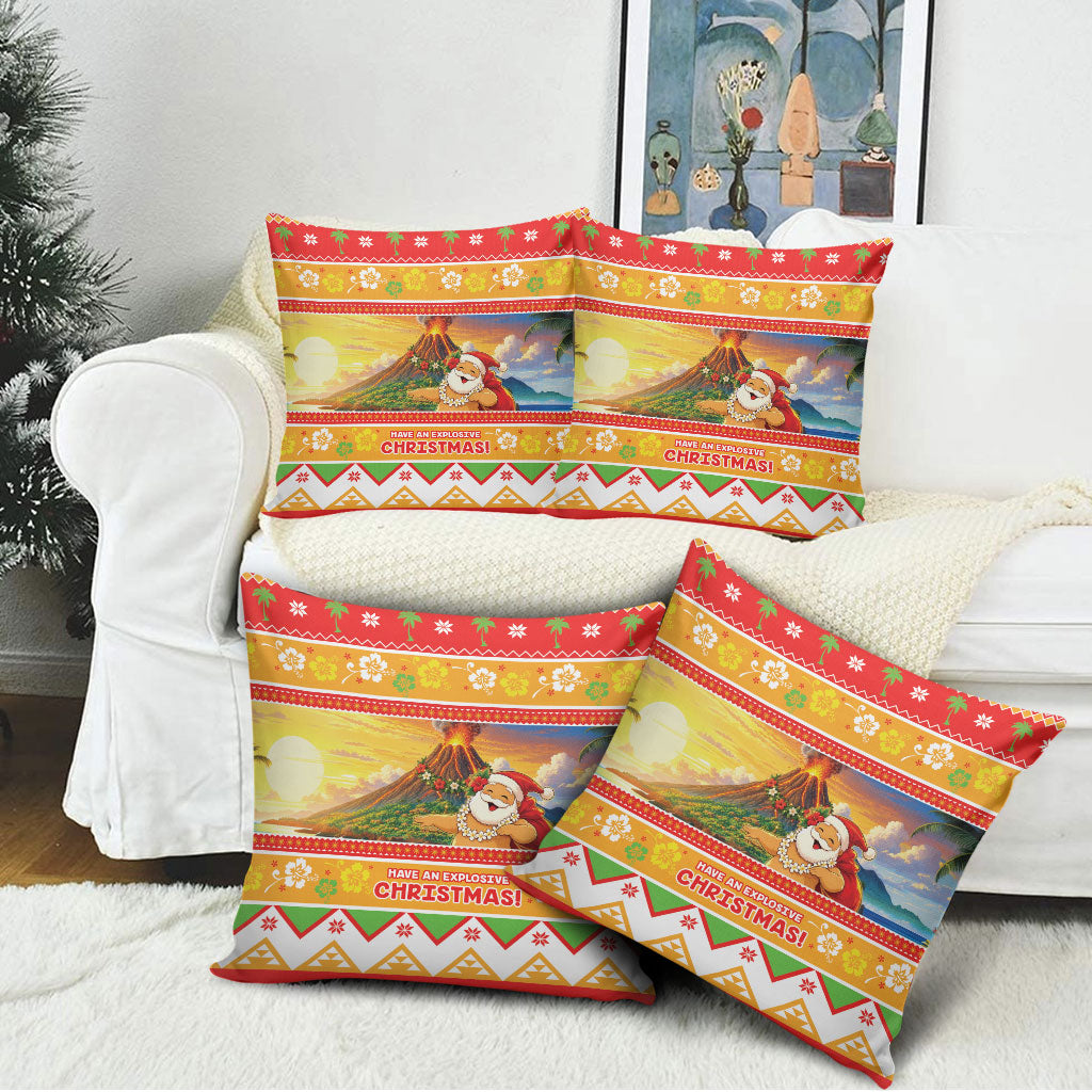 Hawaii Volcano Christmas Pillow Cover Have An Explosive Christmas LT05 - Polynesian Pride