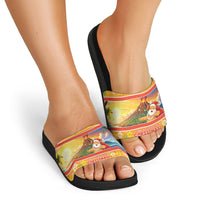 Hawaii Volcano Christmas Slide Sandals Have An Explosive Christmas LT05 - Polynesian Pride