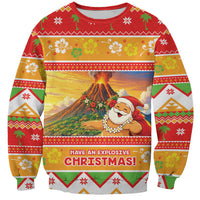 Hawaii Volcano Christmas Sweatshirt Have An Explosive Christmas LT05 Unisex Red - Polynesian Pride