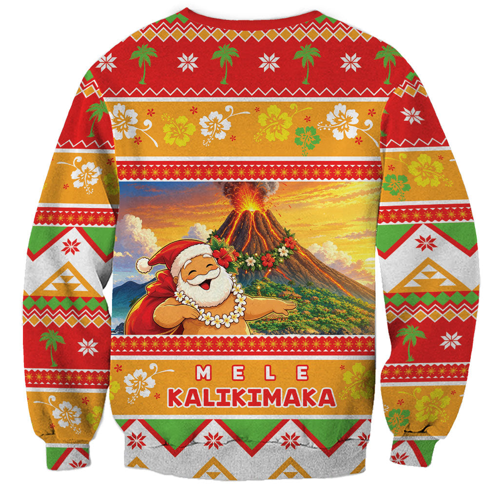 Hawaii Volcano Christmas Sweatshirt Have An Explosive Christmas LT05 - Polynesian Pride