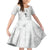 Lung Cancer Awareness Family Matching Long Sleeve Bodycon Dress and Hawaiian Shirt Never Give Up Polynesian Style LT05 Daughter's Dress White - Polynesian Pride