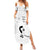 Lung Cancer Awareness Summer Maxi Dress Never Give Up Polynesian Style LT05 Women White - Polynesian Pride