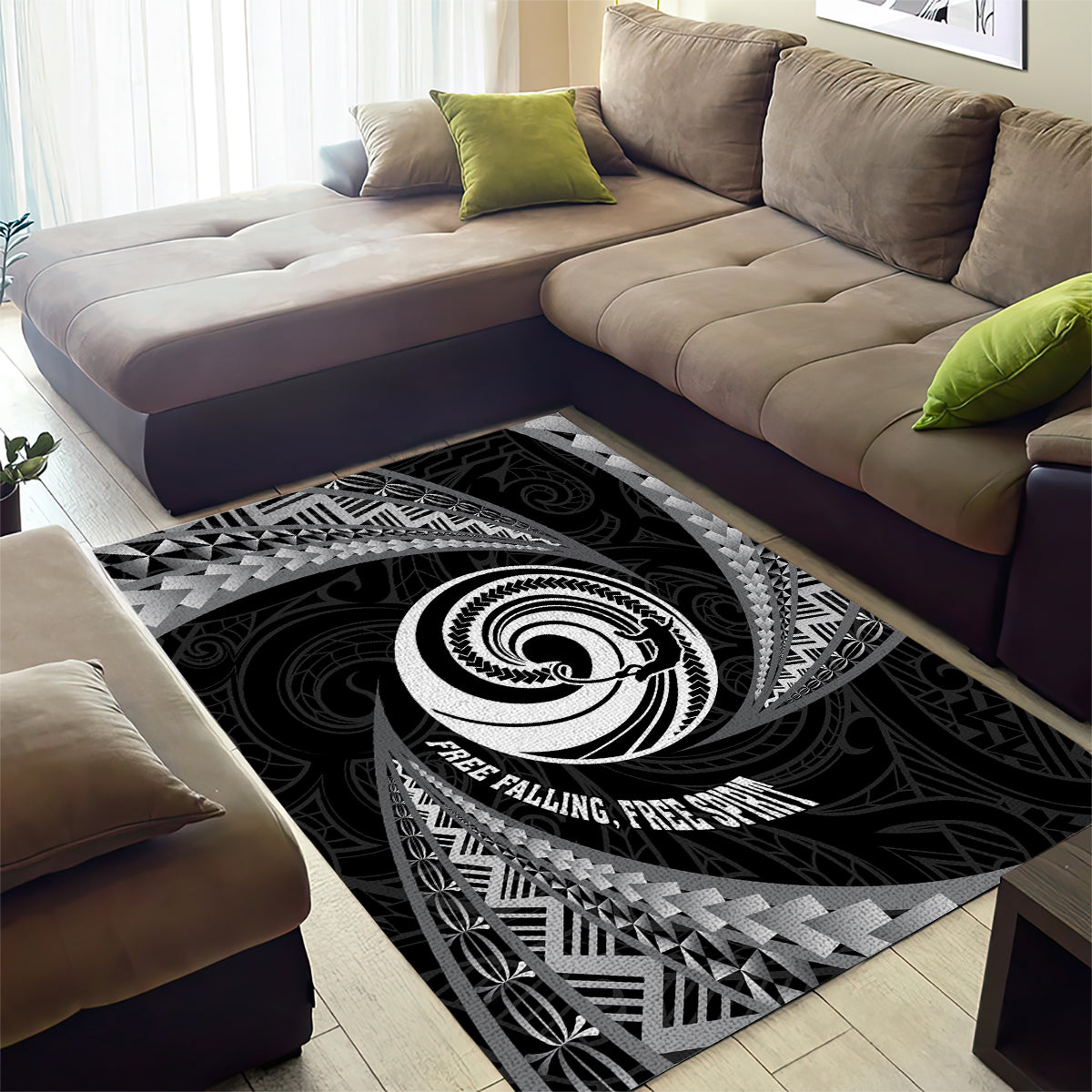 New Zealand Bungy Jumping Area Rug Maori Pattern LT05 - Polynesian Pride