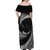 Personalised New Zealand Bungy Jumping Off Shoulder Maxi Dress Maori Pattern LT05 - Polynesian Pride