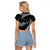 Personalised New Zealand Bungy Jumping Raglan Cropped T Shirt Maori Pattern LT05 - Polynesian Pride