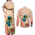 Hawaii Kauai Na Pali Coast Landscape Couples Matching Off Shoulder Maxi Dress and Long Sleeve Button Shirt