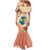 Hawaii Kauai Na Pali Coast Landscape Family Matching Mermaid Dress and Hawaiian Shirt