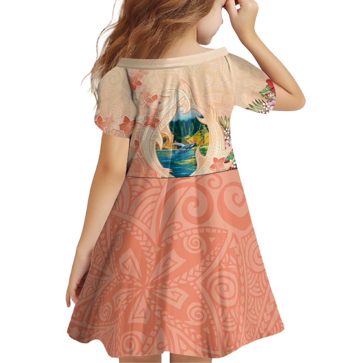 Hawaii Kauai Na Pali Coast Landscape Kid Short Sleeve Dress LT05 - Polynesian Pride