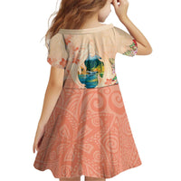 Hawaii Kauai Na Pali Coast Landscape Kid Short Sleeve Dress LT05 - Polynesian Pride
